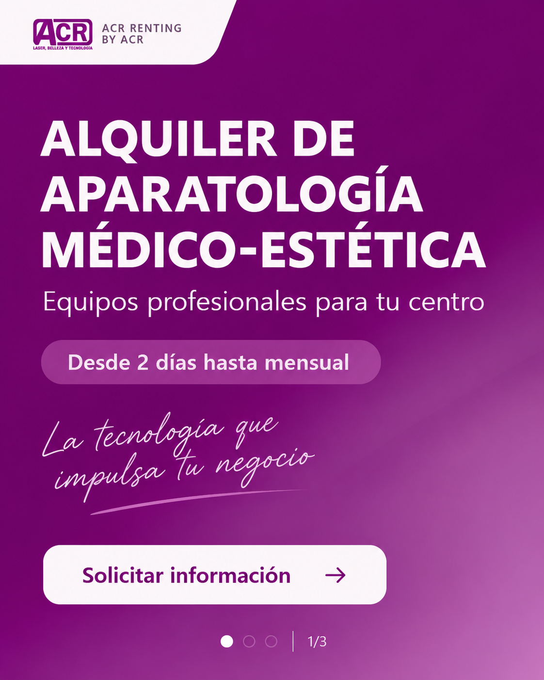 Venta de aparatología médico-estética ACR — imagen 1
